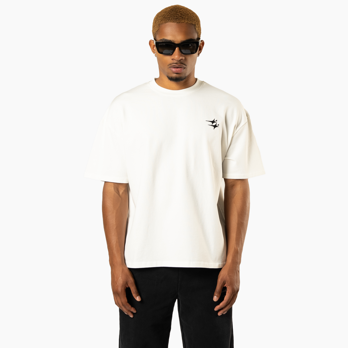 T-shirt Double Stars Blanc