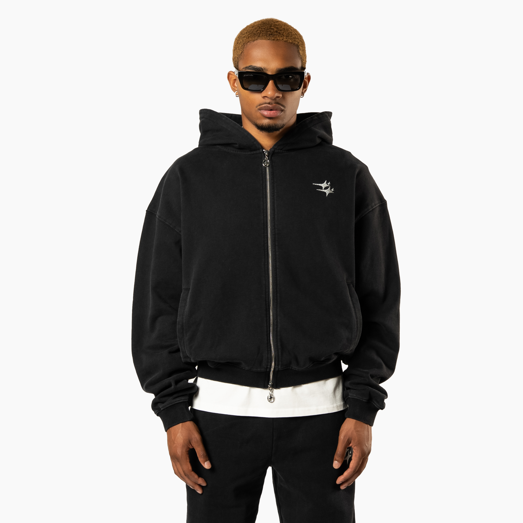 Zip Hoodie Double Stars