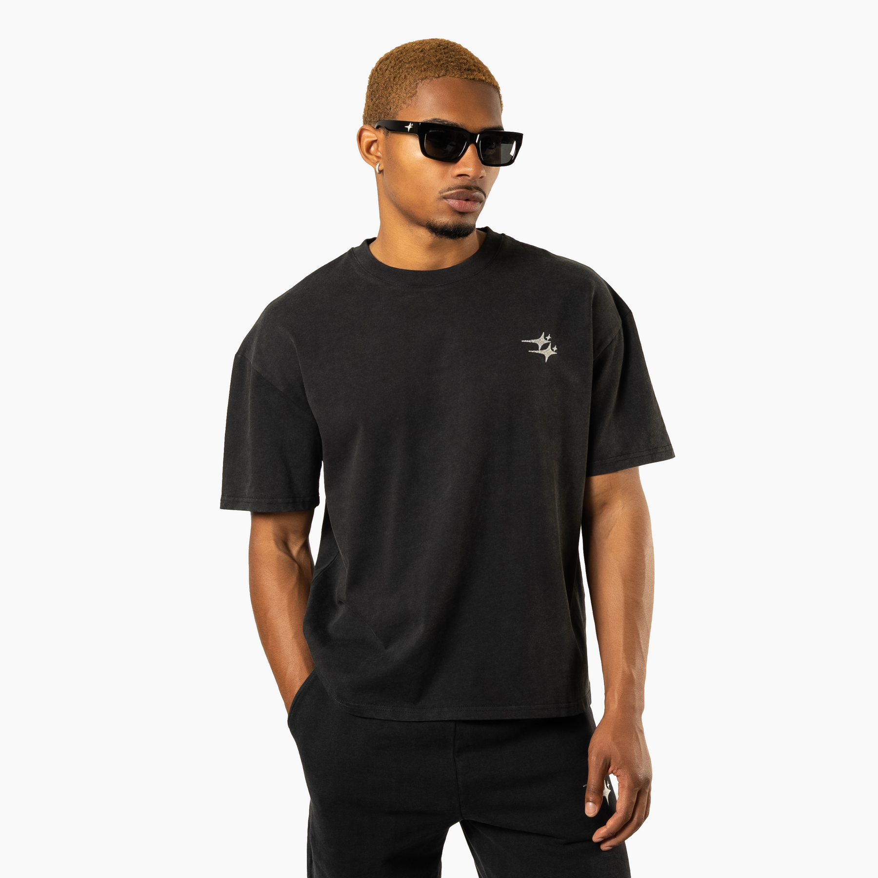 T-shirt Double Stars Noir