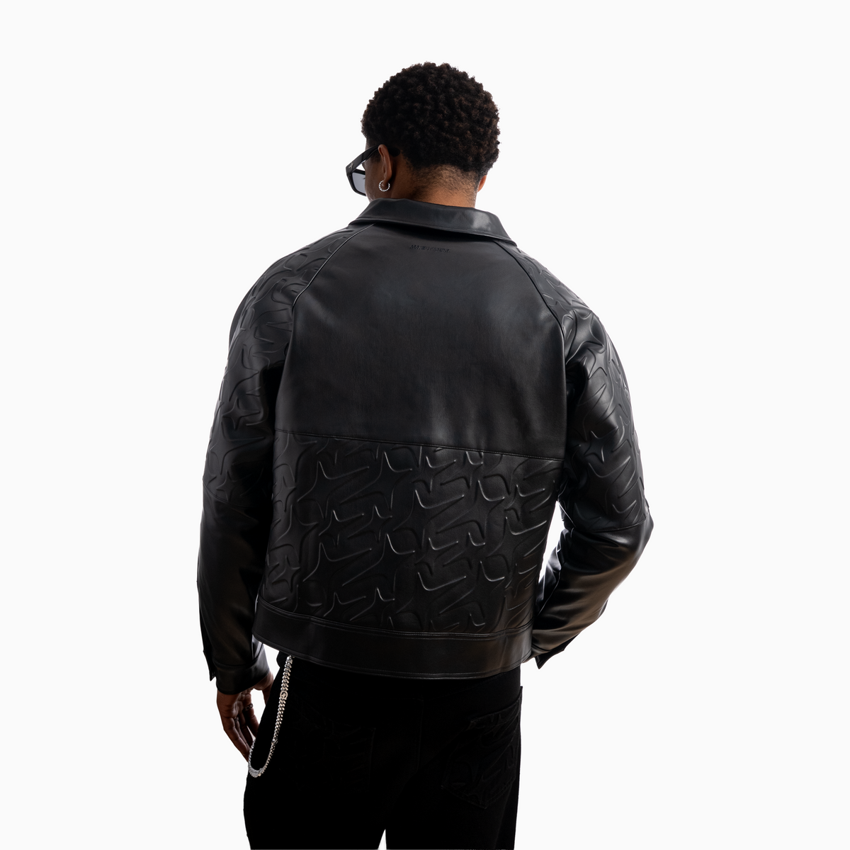Leather Jacket Monogram - Noir & Moissanite