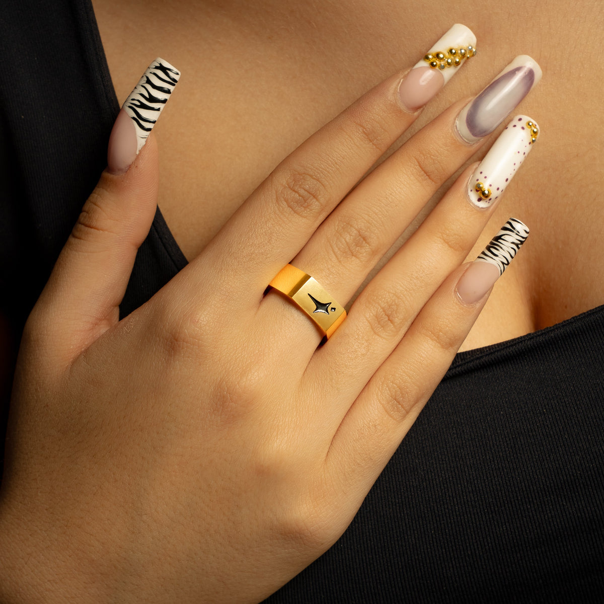 Nut ring dorée