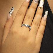Signature ring argentée