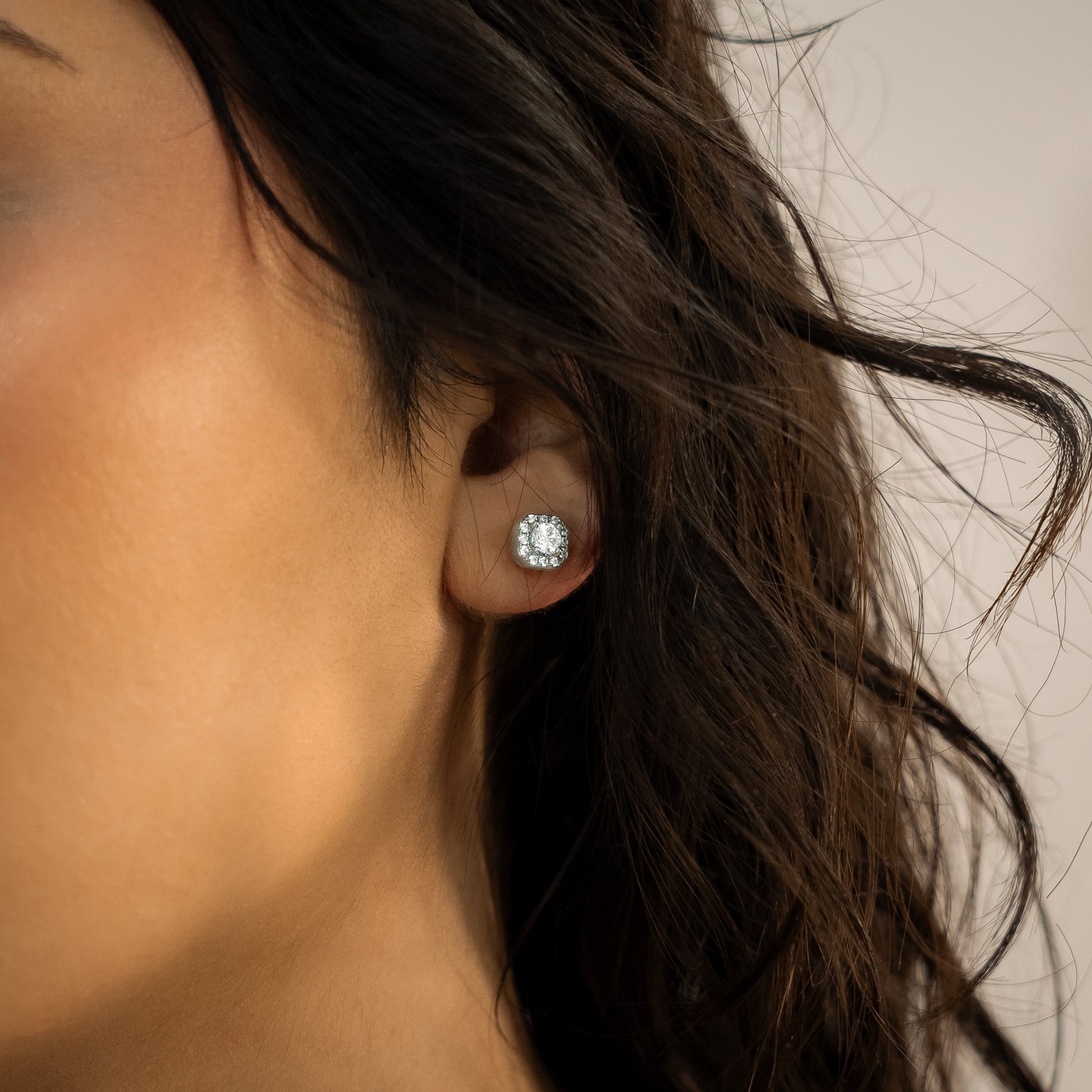 Pavé de brillance earrings argentées