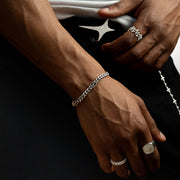 Bracelet Cuban link 6 mm Signature Argenté