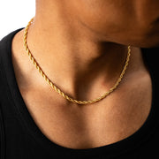 Chaîne Rope 4 mm dorée