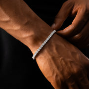 Bracelet Tennis 4 mm argenté
