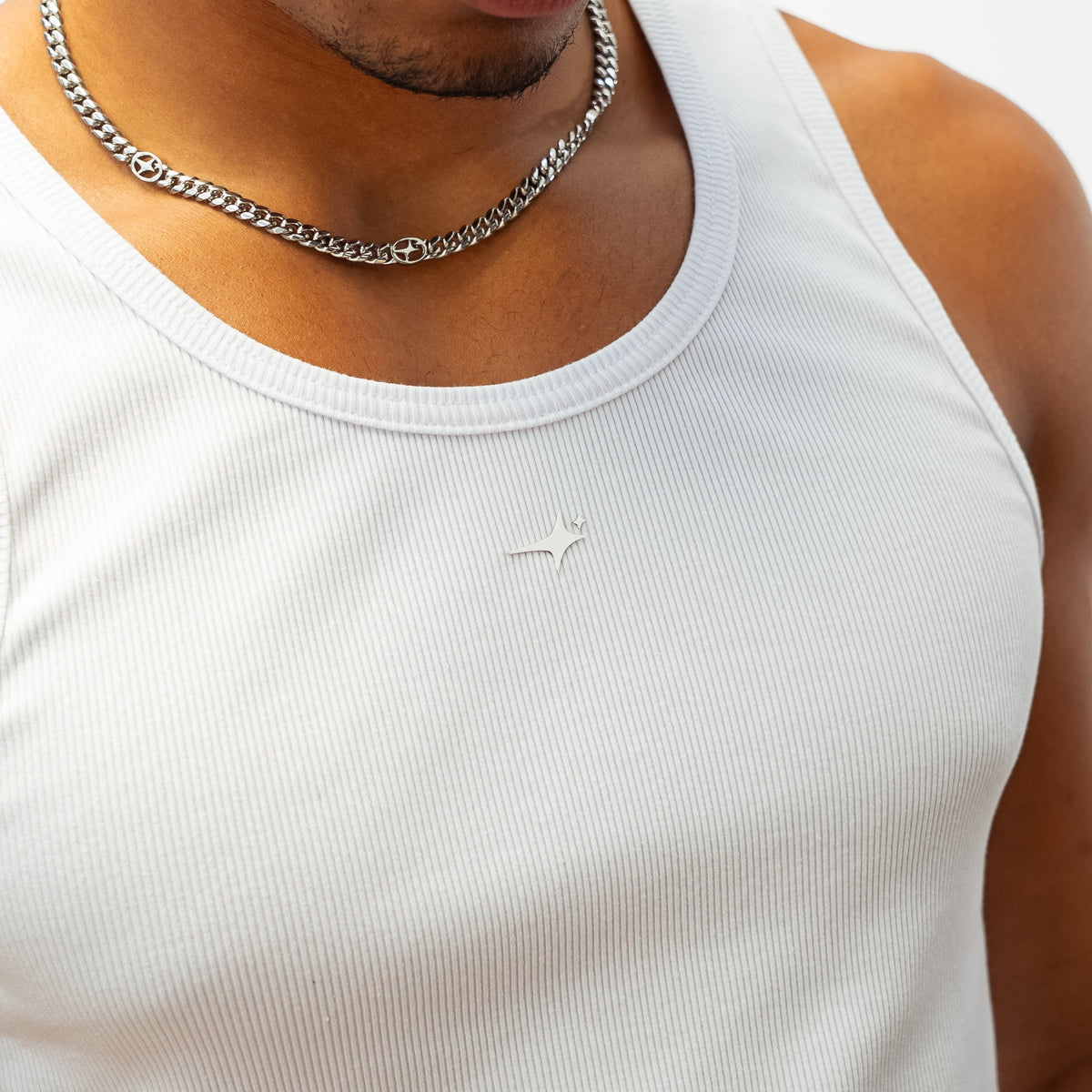 Rib Tank Signature - Blanc