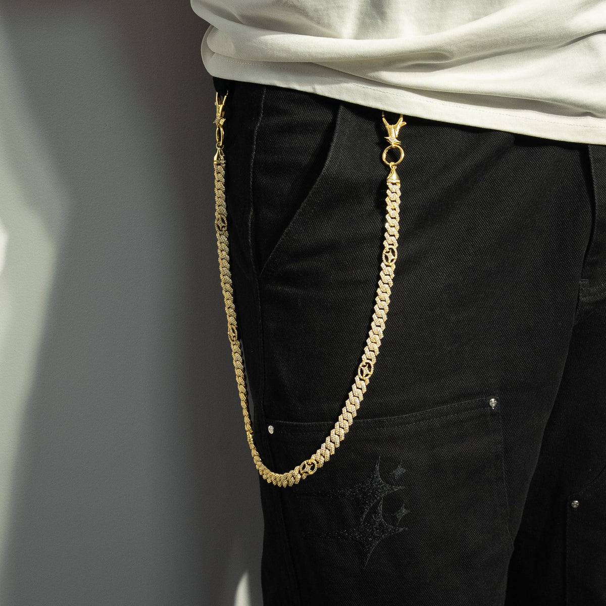 Wallet Chain Prong link Signature 10 mm Dorée