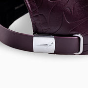 Leather Monogram Cap - Bordeaux
