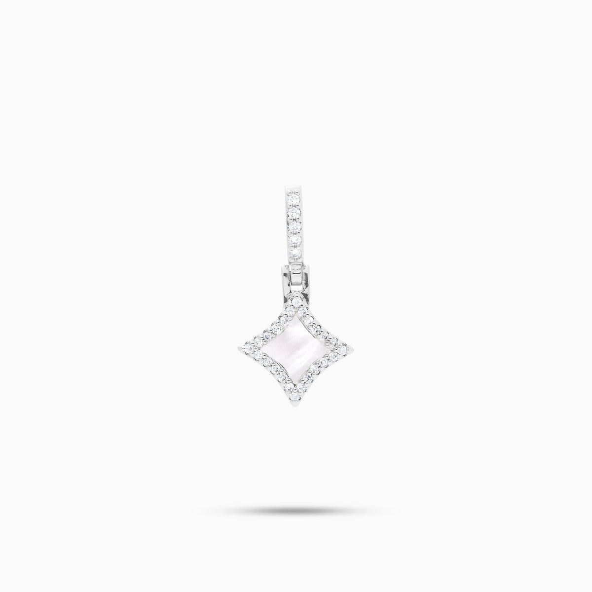 Star argentée - Motif Blanc