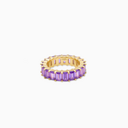 Baguette eternity ring dorée - Violet