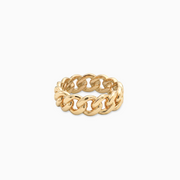 Bague Cuban link 8mm dorée
