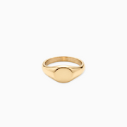 Round signet ring dorée