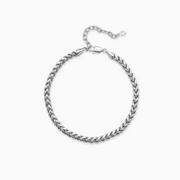 Bracelet Franco 3 mm argenté