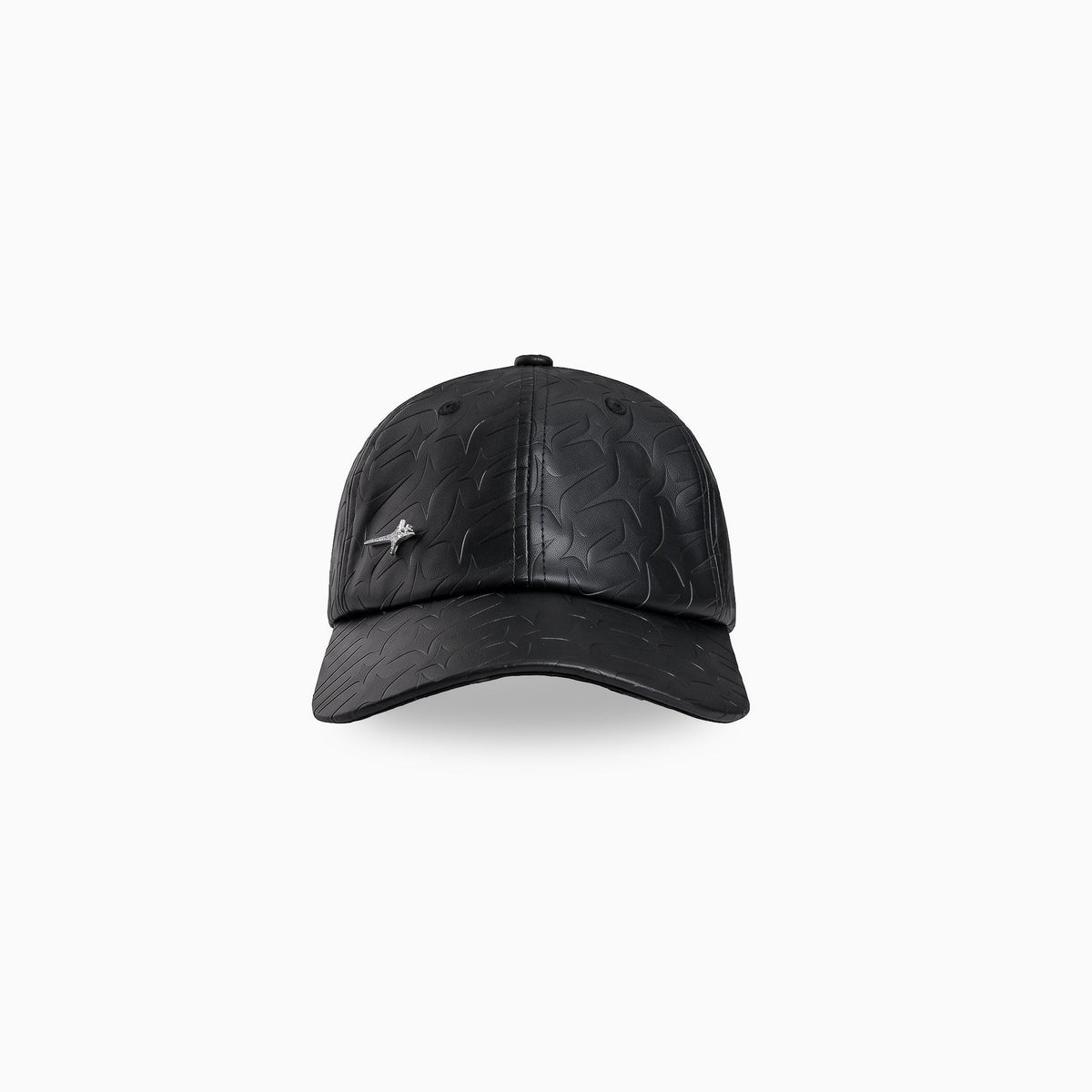 Leather Monogram Cap - Noir & Moissanite