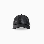 Leather Monogram Cap - Noir & Moissanite