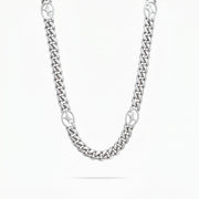 Chaîne Cuban link 8 mm Signature Argentée