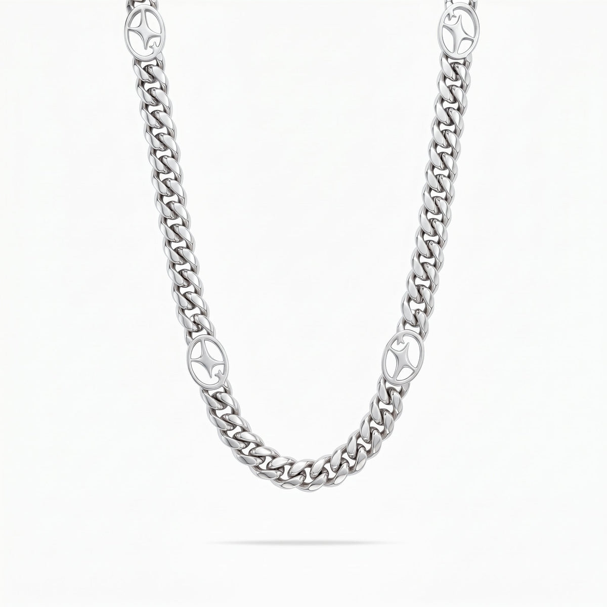 Chaîne Cuban link 8 mm Signature Argentée