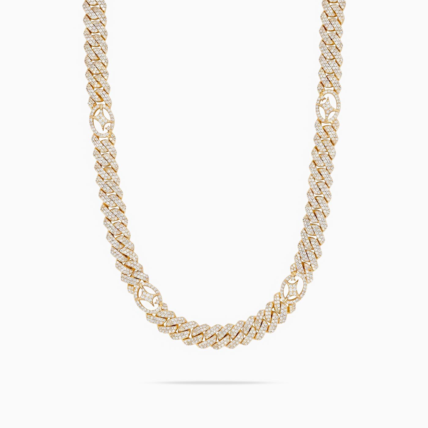 Chaîne Prong link Signature 10 mm Dorée