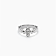 Crossed star ring- Argenté