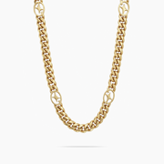 Chaîne Cuban link 8 mm Signature Dorée