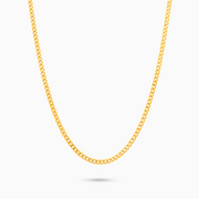 Chaîne Cuban link 2 mm dorée
