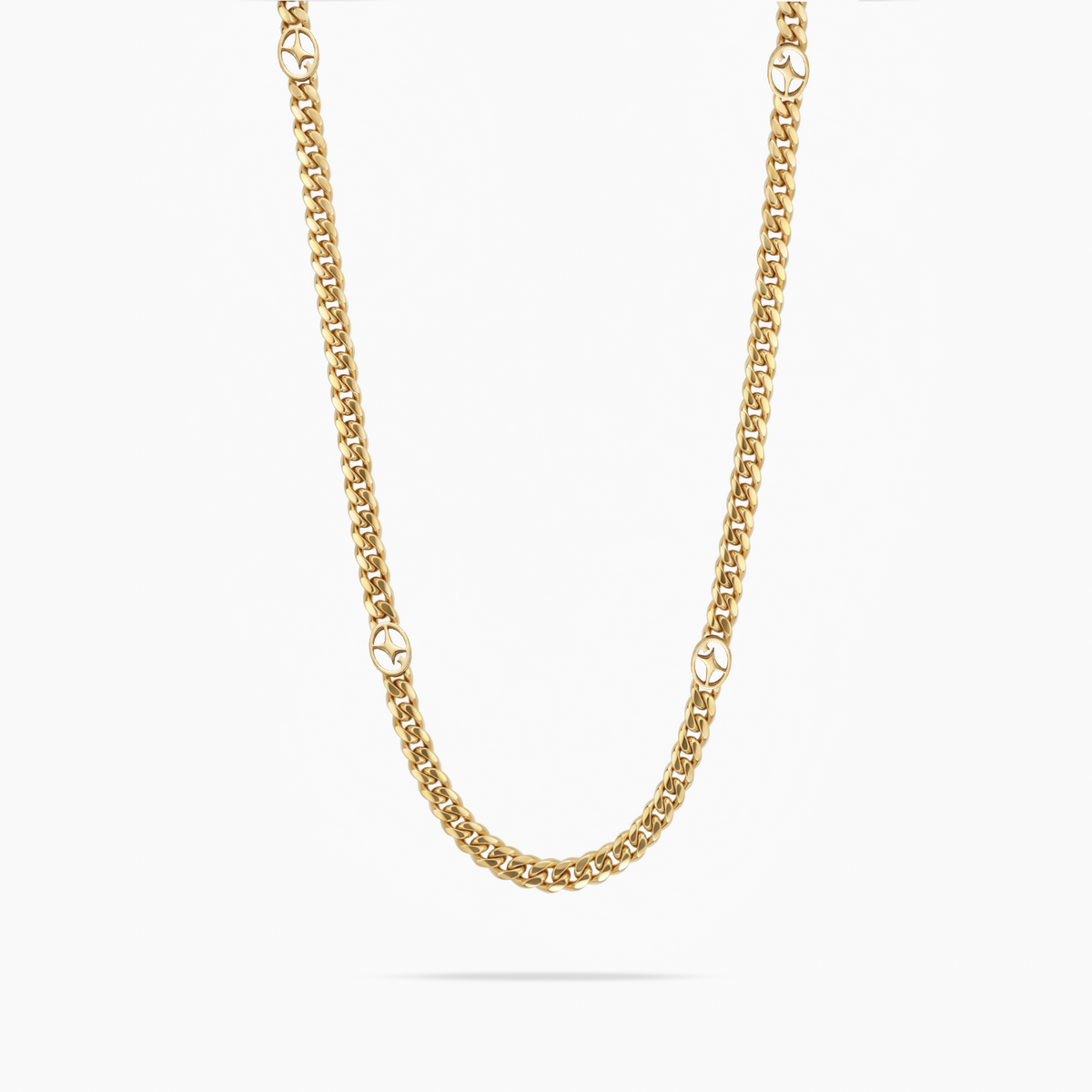 Chaîne Cuban link 4 mm Signature Dorée