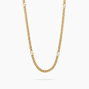 Chaîne Cuban link 4 mm Signature Dorée