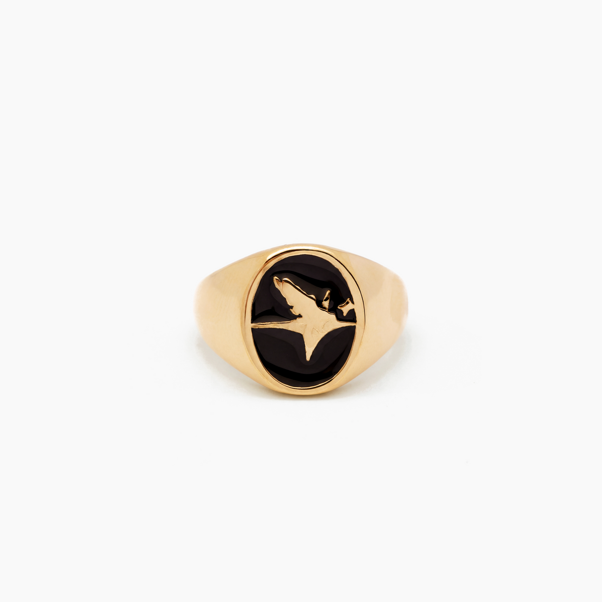 Eagle signet ring dorée