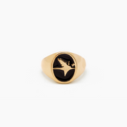 Eagle signet ring dorée