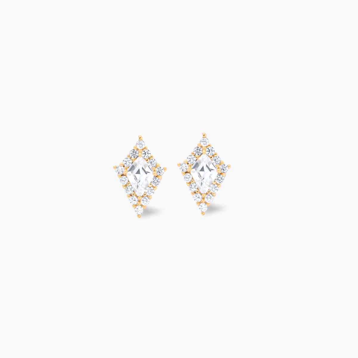 Halo earrings dorées