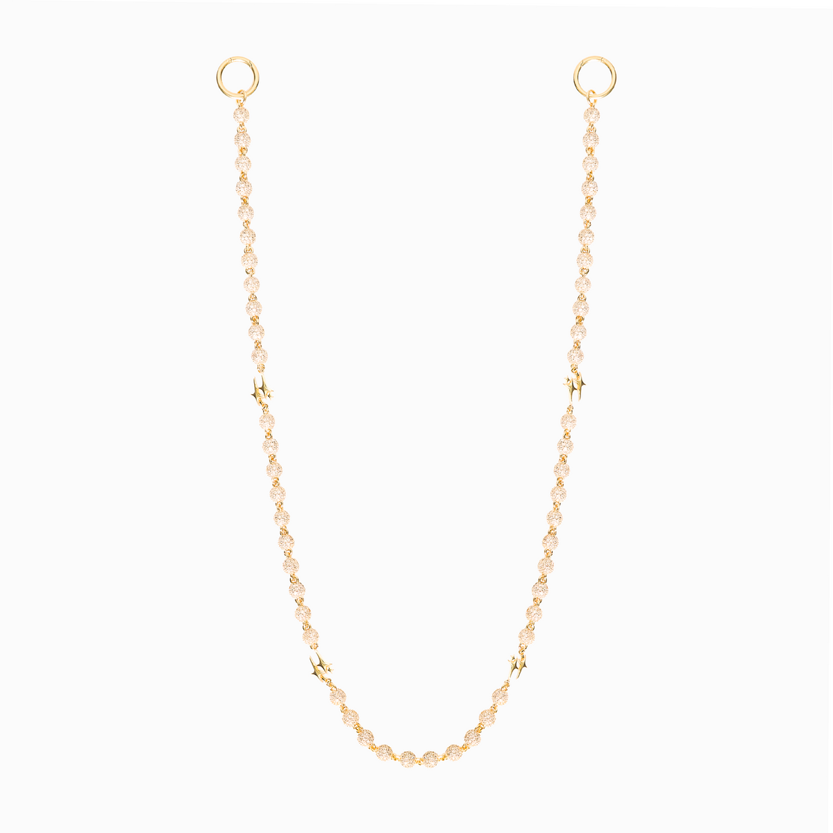 Wallet Chain Iced Bead link Signature Dorée