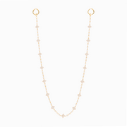 Wallet Chain Flower Tennis Dorée - Pierres Blanches
