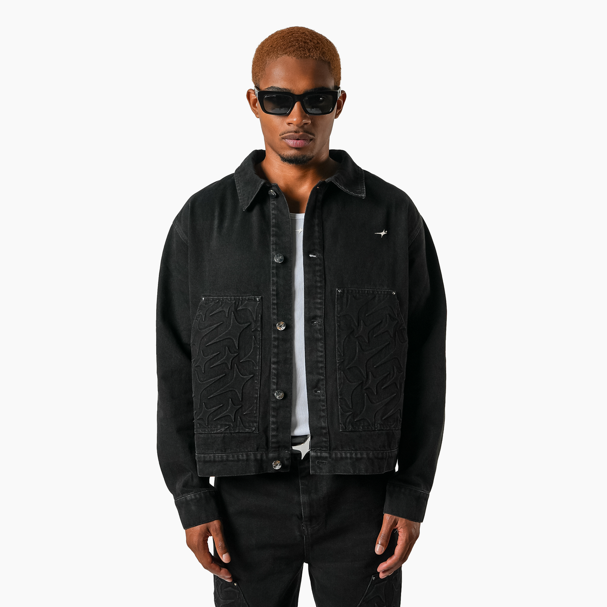 Denim Jacket Monogram - Noir Moissanite