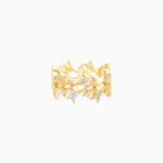 Iced Monogram Ring Doré