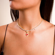 Star dorée - Motif Rouge