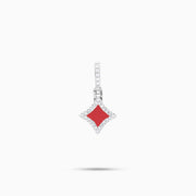 Star argentée - Motif Rouge
