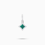 Star argentée - Motif Vert