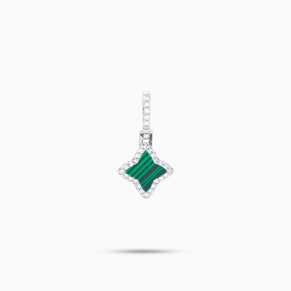 Flower argentée - Motif Vert