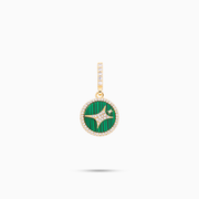 Médaillon Signature Doré - Motif Vert