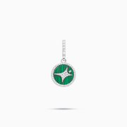 Médaillon Signature Argenté - Motif Vert