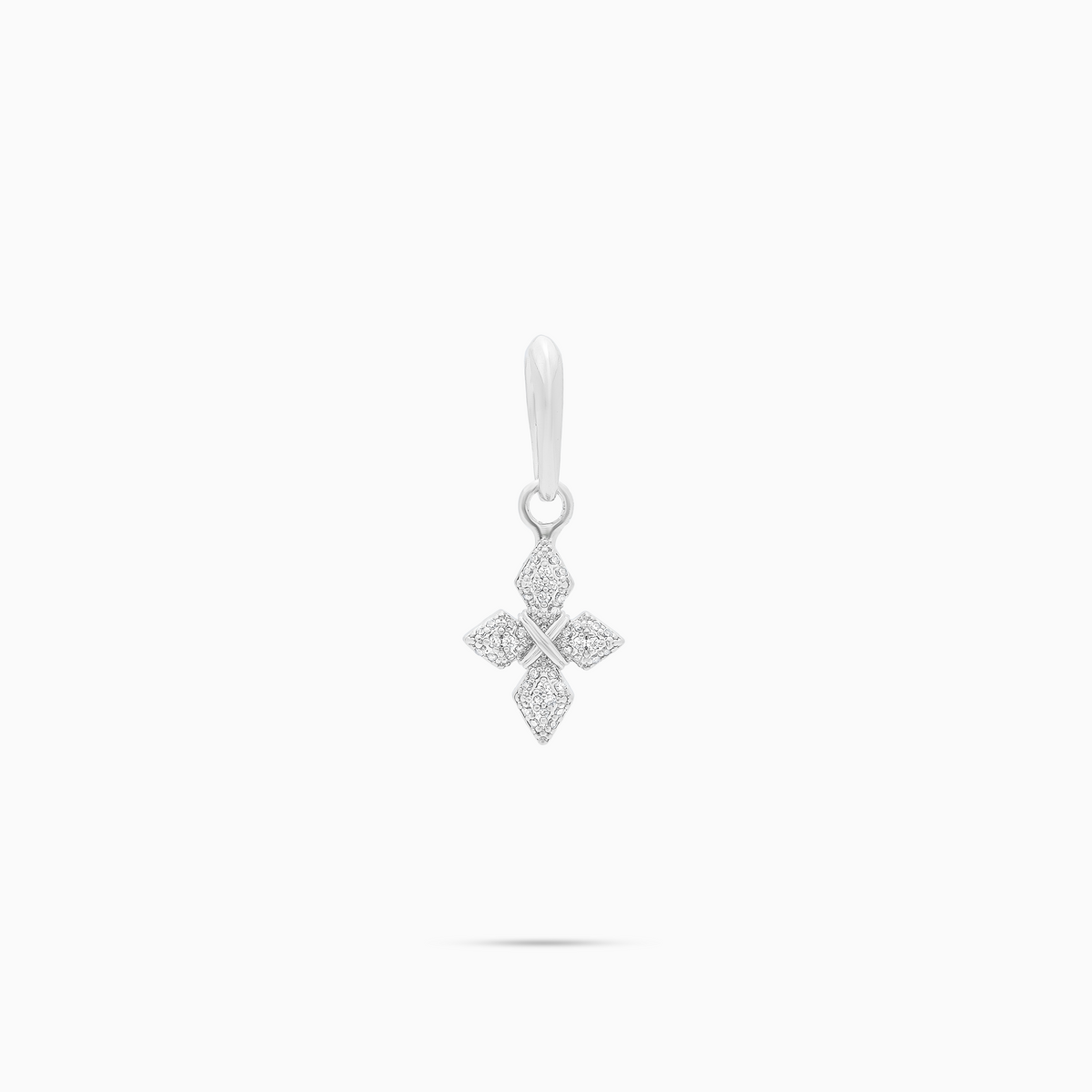 Pendentif Iced Crossed Star-S - Argenté