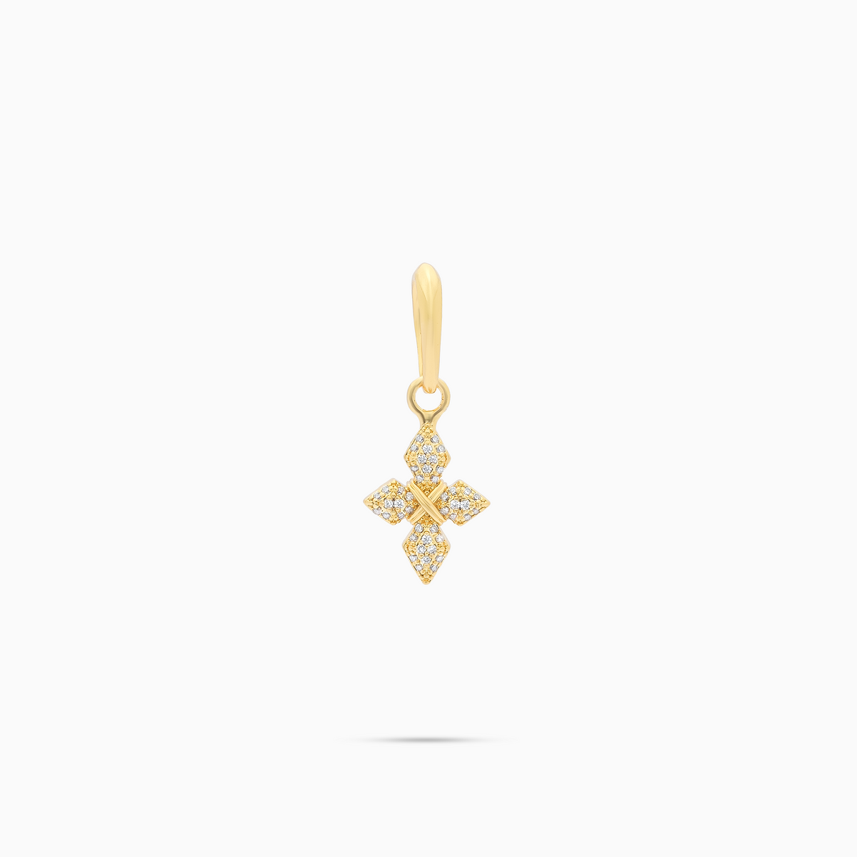 Pendentif Iced Crossed Star-S - Doré