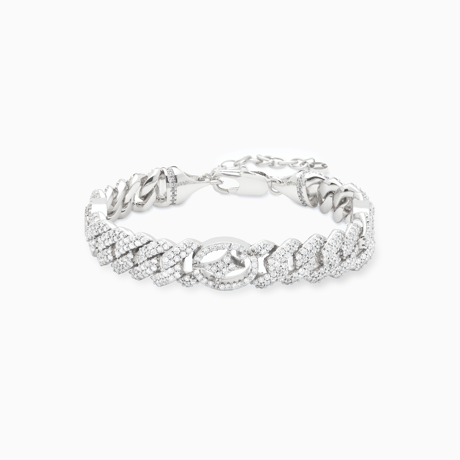 Bracelet Prong link Signature 10mm Argenté