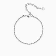 Bracelet Rope 2 mm argenté