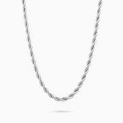 Chaîne Rope 4 mm argentée