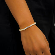 Bracelet Tennis 4 mm doré